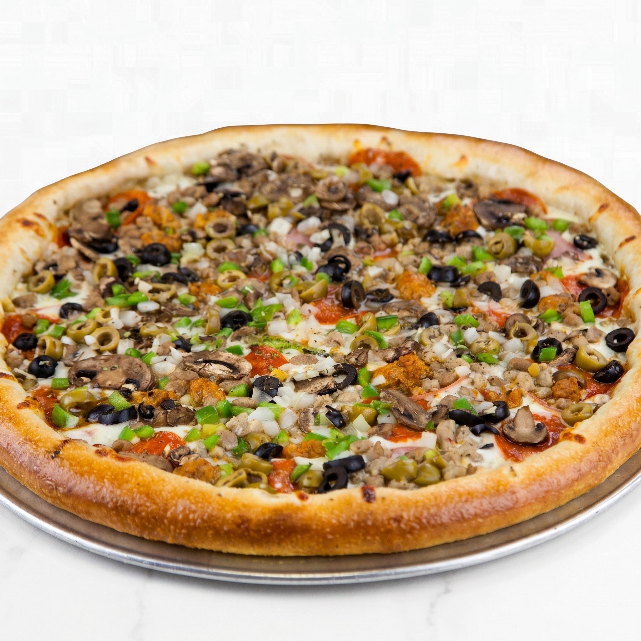 Seafood Combo Pizza.